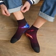 thumbnail image 3 of Pofeuu Futuristic Red And Blue Bird Print 30cm Socks, Adult Running Hiking Socks for Youth and Adult, 3 of 7