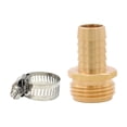 thumbnail image 2 of Hose Adapter 5/8" Hose Barb x 3/4" MHT Brass Adapter with Clamp, 2 of 4