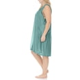 thumbnail image 4 of EZI Nightgowns for Women - Soft & Breathable Satin Night Gowns for Adult Women - Medium to Plus Size Womens Sleep Shirts - Knee-Length Nightgown, 4 of 7