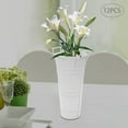 thumbnail image 3 of 12 Pcs White Metal Flower Buckets, Flower Display Buckets, Wedding Flower Display, 3 of 10