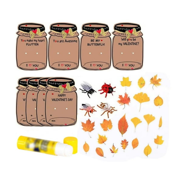 MesaSe Valentines Day Gifts for Kids - 24/32 Pack Insects Sea Animals Butterflies Card Bulk - Funny Valentine Exchange Cards for Boys Girls Toddler School Class Classroom Party Favors