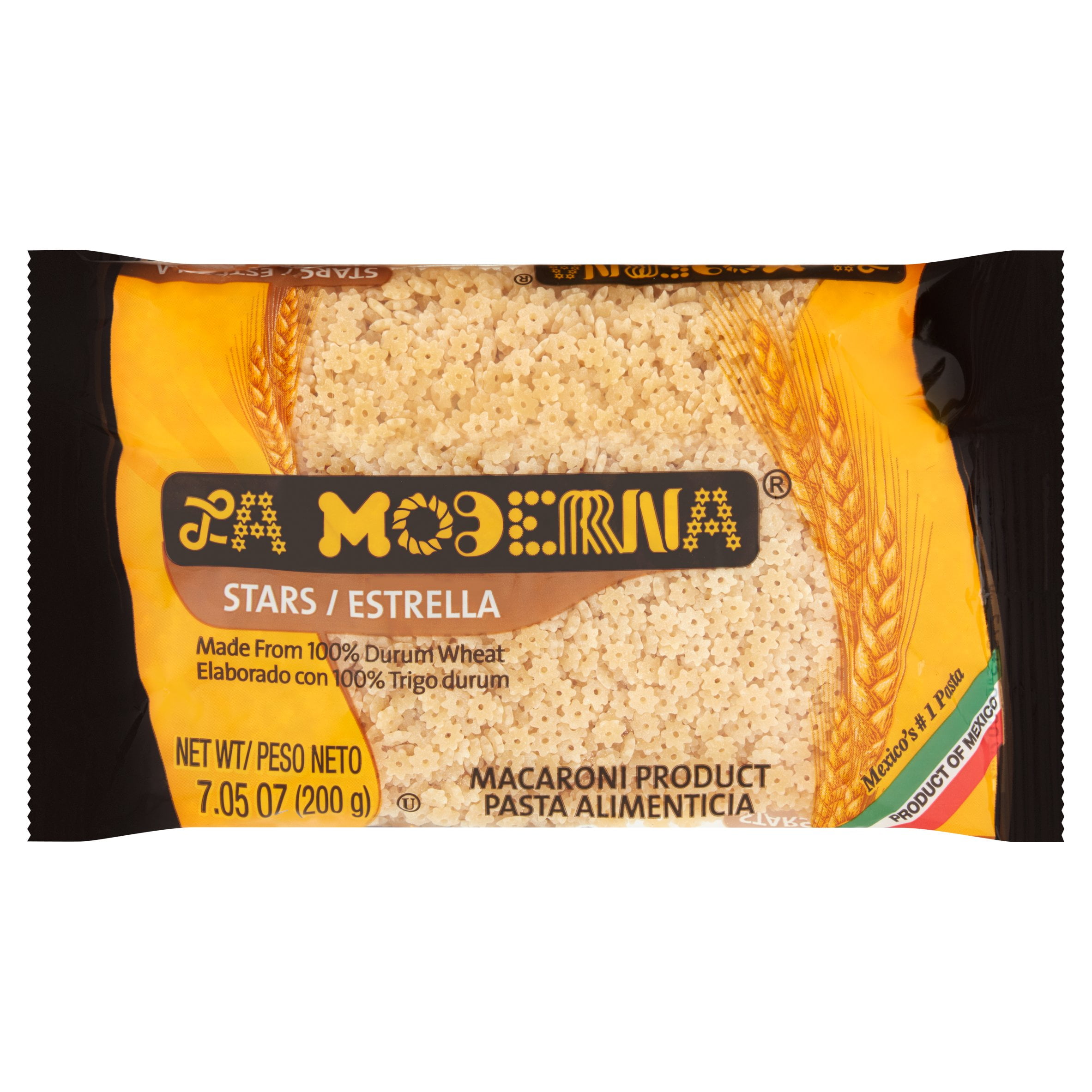 (5 Pack) La Moderna Stars Macaroni Pasta, 7.05 oz - Walmart.com ...