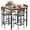 Dark Brown, variant on Dining Table Set for 4, Kitchen Table and Chairs for 4 Dining Room Table Set, Space-saving Design, Industrial Kitchen Table Set for Family Dinner, Party, Gray