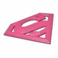 thumbnail image 3 of Supergirl Symbole Rose Vif Plaqué Chrome, 3 of 3