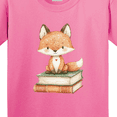thumbnail image 4 of Inktastic Fox and Books Youth T-Shirt, 4 of 5