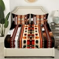 thumbnail image 3 of Erosebridal Rustic Aztec Bed Sheets Set Queen Size, Highland Cow Print Bed Sheets Queen, Hippip Decor, 3 of 7