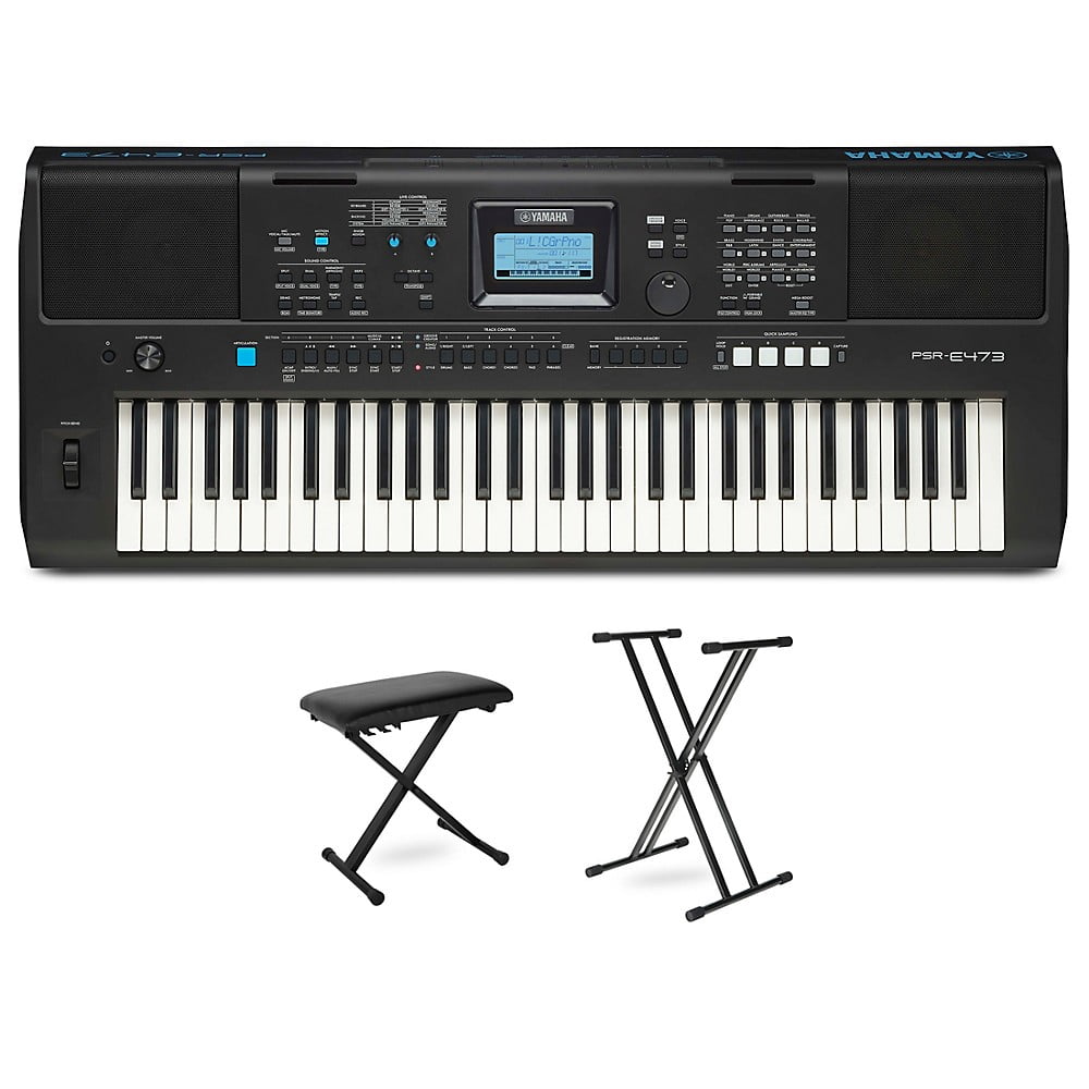 Yamaha Yamaha PSRE473 HighLevel Portable Keyboard Package Essentials