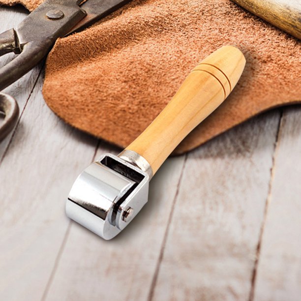 Rodillo rodante de cuero DIY Creaser de borde de cuero para artesanía de cuero (26 mm)