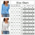 thumbnail image 2 of Powerdelux Women's Floral-printed Shirt Tee Button Mature Top V-neck Long Sleeve Blouse, 2 of 3