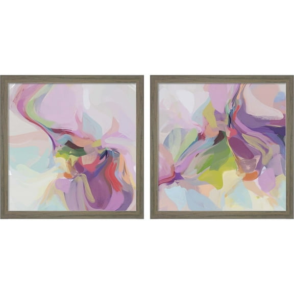 Great Art Now Influence by Irena Orlov, 2 Piece Framed Art Set Each 13"W x 13"H
