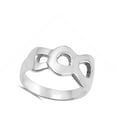 thumbnail image 4 of Link Loop Infinity Ring .925 Sterling Silver Band Jewelry Female Male Unisex Size 7, 4 of 4