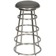 thumbnail image 1 of Armen Living Ringo Faux Leather Stainless Steel Bar Stool in Gray, 1 of 3