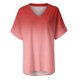 thumbnail image 3 of Camisetas con Cuello en V Mujeres Camiseta Suelta de Manga Corta con Cuello en V, Cómoda Camiseta Diaria, 3 of 5
