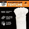 thumbnail image 7 of Tent Line Nylon Rope - 100 Ft Rope - White Reflective Nylon Cord for Guyline - Camping Rope, Tent Tie Downs, Guy Lines for Camping Tarp - Tent Accessories & Cordage for Outdoor Shelter 6 Pack, 7 of 7