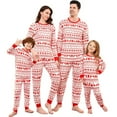thumbnail image 6 of Onlypjs Family Christmas Pajamas Matching Set Red & White Fair Isle Print Coordinated Xmas Sleepwear for Women, Men, 6 of 6