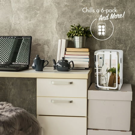 fridge chiller lighted mirror led personal door mini