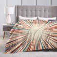 thumbnail image 4 of DouZhe Ultra-Soft Micro Fleece Lightweight Flannel Bed Blanket, Comic Sun Rays Colorful Print Cozy Warm Throw Blankets, 50"x40", 4 of 7