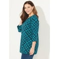 thumbnail image 6 of Catherines Women's Plus Size Petite Suprema 3/4 Sleeve V-Neck Tee, 6 of 6