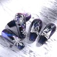 thumbnail image 4 of 7 piezas con video de uso Calcomanías para uñas con relieve 5D Calcomanías adhesivas para uñas francesas con copos de nieve navideños [Observaciones al realizar el pedido de ANGGREK Otros, 4 of 8