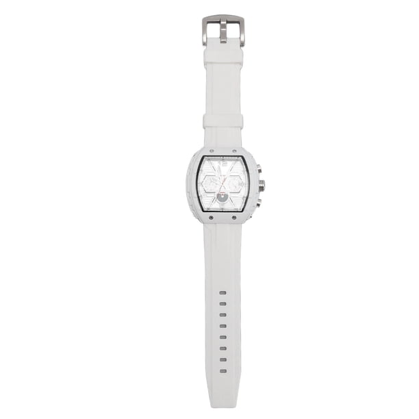 Reloj De Cuarzo Para Hombre, Indicador De Fecha, Resistente Al Agua, Simple Y Elegante, Adecuado Para Uso Diario, Negocios, Informal, Correa De Silicona, Caja De aleación, Negro