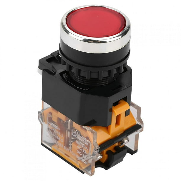 Interruptor de botón de cabeza plana, interruptor de botón de bloqueo automático de cabeza plana interruptor de botón de bloqueo automático construido para profesionales NikouMX herramienta