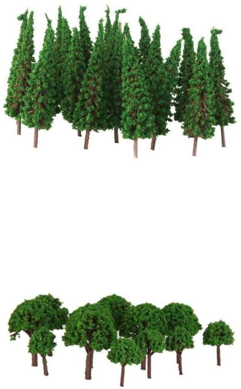 LoveinDIY 100pcs Model Trees 1/100 HO Scale Landscape Building Wargame Scenery Layout 