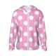 thumbnail image 1 of Fotbe Pink And White Polka Dot Chaqueta con Protección Solar UPF 50+ para Hombre y Mujer, Camisa con Capucha y Bolsillos-Large, 1 of 7