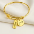 thumbnail image 3 of Personalized Name Bracelet with Birth Flower - Handmade Gold Bracelet For Women Birth Month - Trending Mother's Day Gift for Mom, Custom Floral Jewelry - September Birthday Gifts for Women, 3 of 7