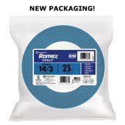 Southwire Romex 25 Ft. 14-3 Solid White NMW/G Electrical Wire, 63946921