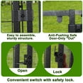 thumbnail image 7 of Pefilos 8-Panel Dog Kennel Heavy Duty Metal Dog Playpen, Pet Puppy Playpen with Rotating Feeding Door, Outdoor Backyard Dog Fence, Gray, 7 of 7