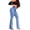 Baby Blue, variant on LYMAYTER Flare Jeans for Women Trendy Comfy Flare Jeans High Waisted Stretch Slimming Bell Bottoms Jeans S-2XL