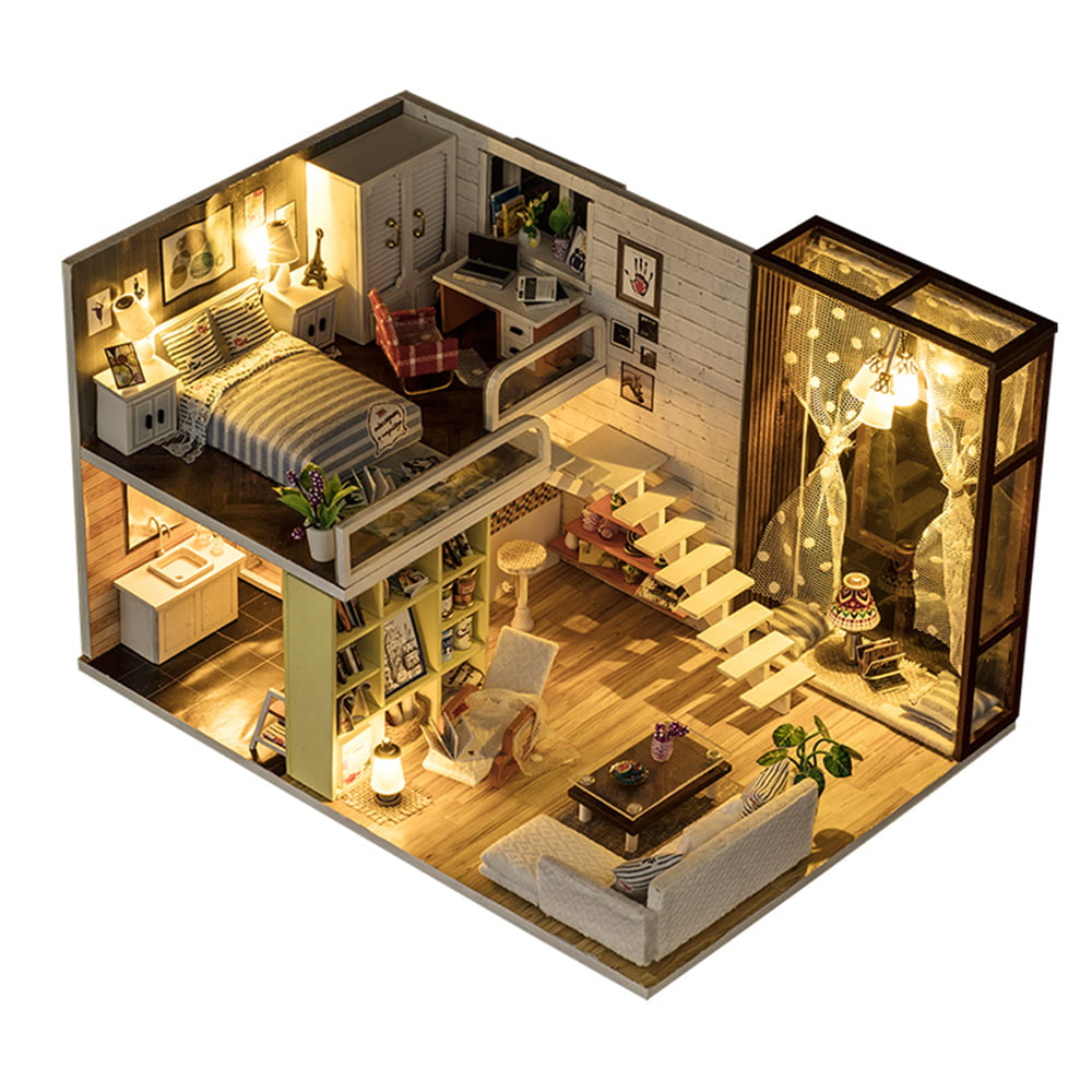 Details about   Doll House Furniture Miniature 3D Wooden Dollhouse Toys for Children Birthday 
