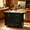 Black, variant on DreamCurship Kitchen Island on Wheels, Drop Leaf Kitchen Island Cart with Storage, Wood Countertop, Lockable Casters, White