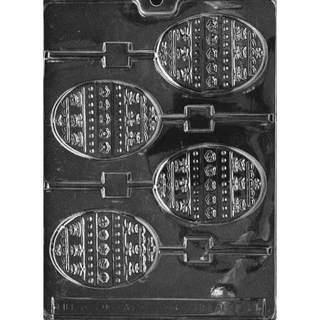 

Candyland Crafts LARGE EGG LOLLY Chocolate Candy Soap Mold Combo | Food Safe Plastic Durable and Reusable Chocolate Making Mold - E021 - (4 Pack)