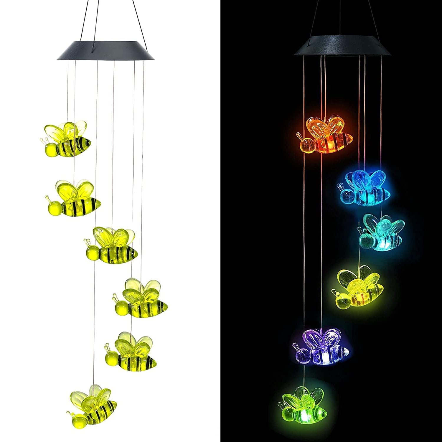 Gifts for Mom Waterproof Decorative Light with Color Changing LED Lights niboameu Solar Wind Chimes Crystal Ball Wind Chimes with Bells Romantic Décor for Garden Yard Home Wife Grandma