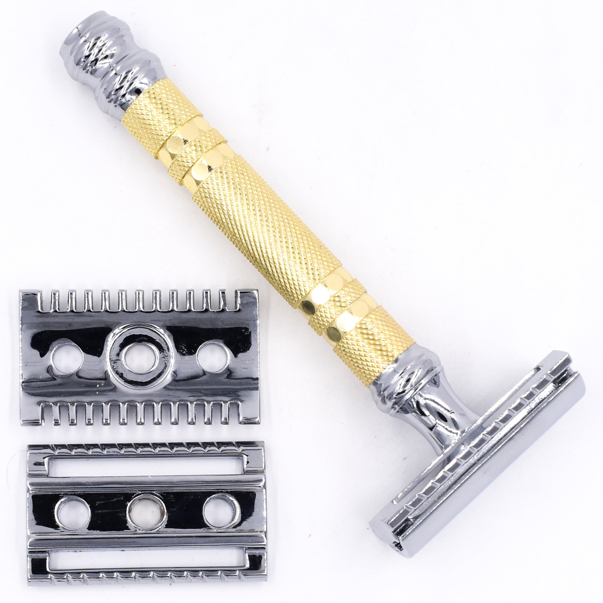 Parker Safety Razor 69CR Convertible Dual Head Safety Razor - 5 Parker Razor Blades Included