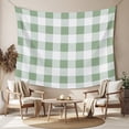 thumbnail image 2 of Sage Green Checkered Small Tapestry for Bedroom Wall Hanging Tapestry, Green White Buffalo Plaid Ceiling Backdrop Tapestries Poster Blanket Wall Decor for Teens Room Living Room Dorm 23" x 28", 2 of 8