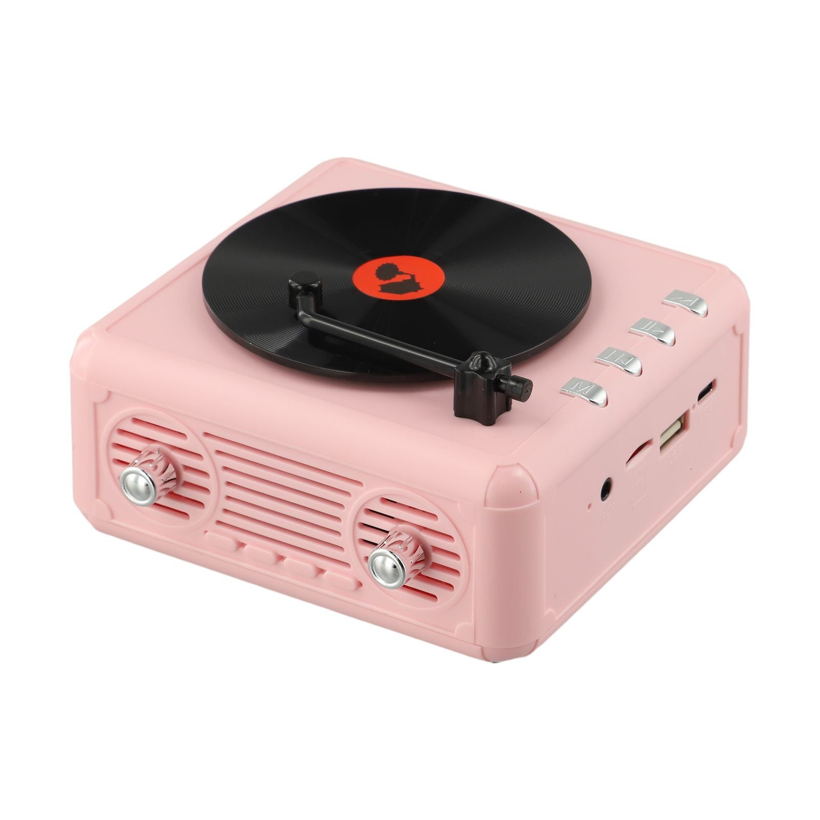 Mduoduo Vintage Speaker Retro FM Radio CD Player, Portable FM Radio and Speaker for Music Enthusiasts for Home & Outdoor Use(Wood Grain)