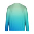thumbnail image 3 of LNWUY Men's Plus Size Crew Neck Long Sleeve Pullover Gradient Contrast Color Quick Dry Athletic Workout Gym Breathable Sweatshirt Top Green S, 3 of 3