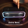 thumbnail image 3 of DOSS Blue Wireless Bluetooth Speaker, 15Hrs Long Playtime, 24W Impressive Sound with Booming Bass, IPX6 Waterproof, Wireless Stereo Pairing, Mixed Colors Lights, 66 FT Connectivity, 3 of 7
