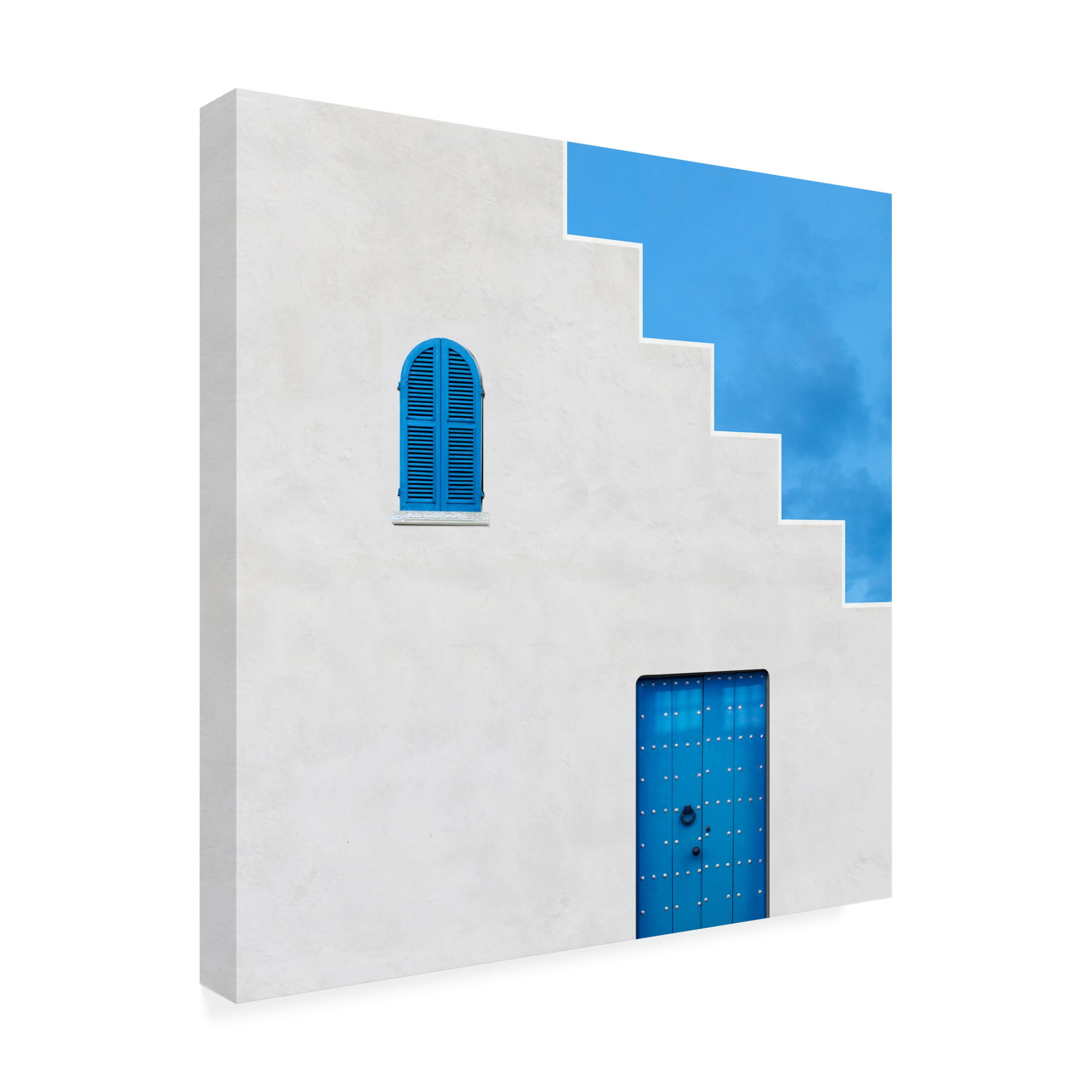 Canvas Wall Art - Alfonso Novillo 'Life In Blue' Wall Art for Living Room, Bedroom, or Office Décor by Trademark Fine Art - 35 x 35 Inches