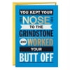 Nose to the Grindstone Funny Retirement Card