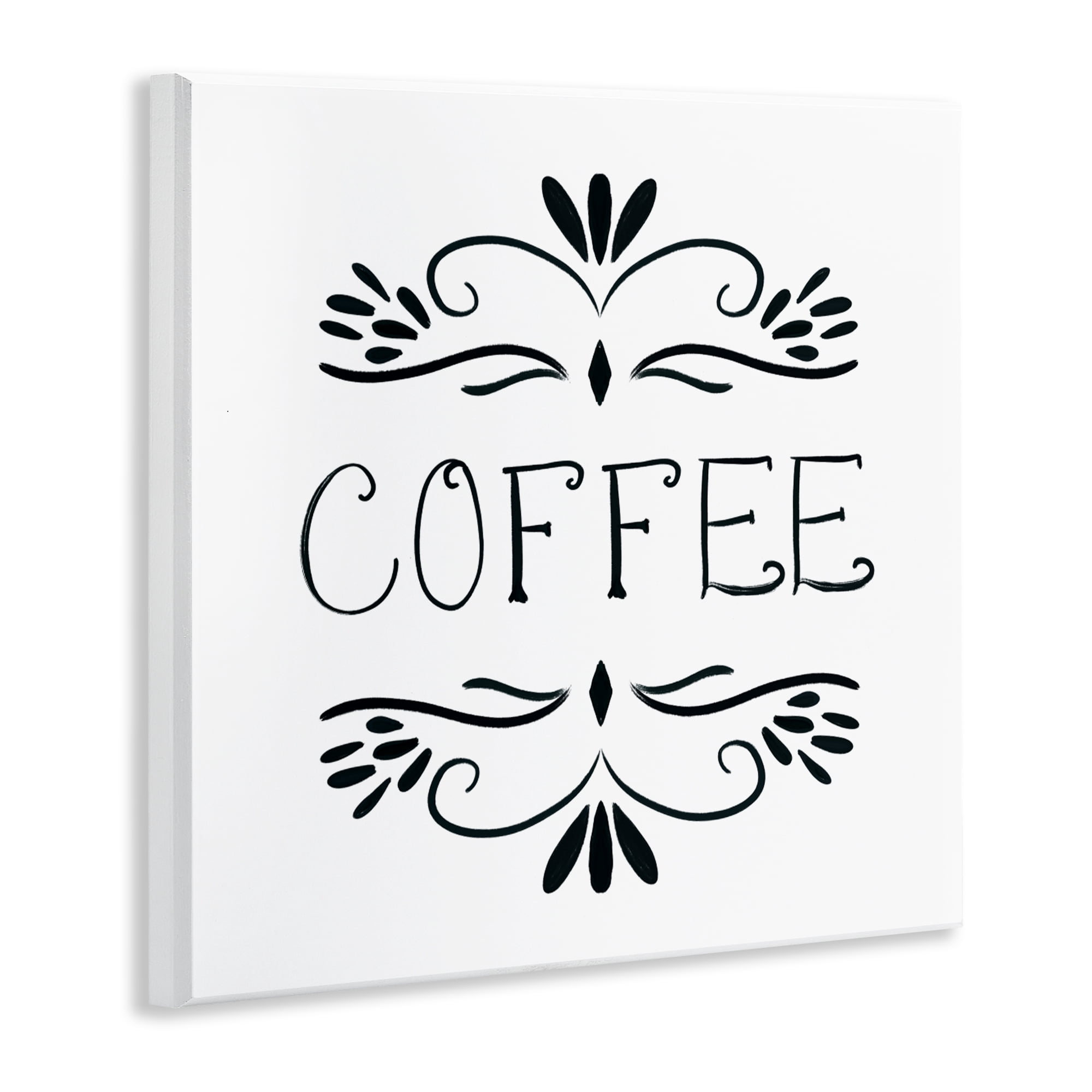 Stupell Industries Coffee with Floral Emblems Wall Plaque Art, design by Lucille Price