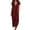 Z1#Wine1127, variant on Puliio Maxi Dresses for Women Sleeveless V Neck Ruffle Loose Casual Dress with Pockets