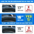 thumbnail image 4 of 16" Hubcaps Snap Universal Wheel Rim Cover On Car Truck SUV PP Material for Car Accessories Wheel Covers Snap Clip Tire Rim Replacement, Set of 4 (16 Inch,Matte Black), 4 of 6