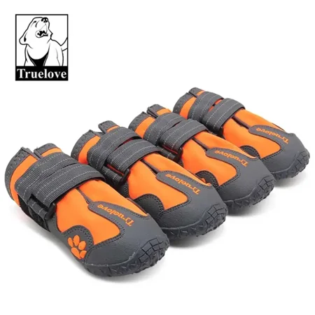 Truelove Dog Shoes Waterproof Anti-Slip Rain Boots Warm Snow Reflective for Small Medium Large Pet Sports Training TLS3961