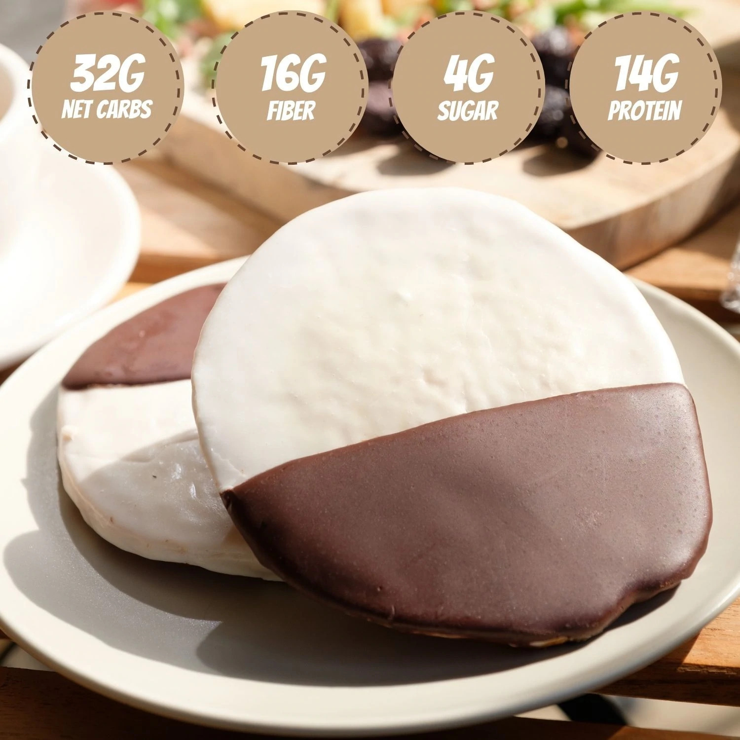 Black White Protein Cookies