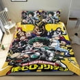thumbnail image 1 of My Hero Academia Conjunto de sábanas temático, trío de piezas, cómodo y amigable con la piel, diseño único, regalo de decoración para el hogar para familiares, amigos y fans,135cm *200cm, 1 of 6