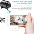 thumbnail image 2 of Mini Full HD Security Camera, 1080P HD Mini WiFi Wireless Hidden Camera, 160° Wide Angle, Compatible with Android and iOS for Baby Room, Home Office, 2 of 7
