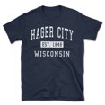 thumbnail image 1 of Hager City Wisconsin Classic Established Men's Cotton T-Shirt, 1 of 1